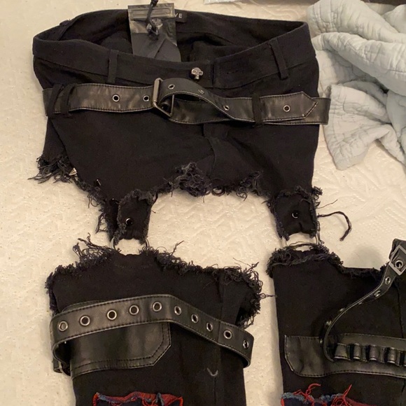 Dolls Kill Denim - Black goth jeans